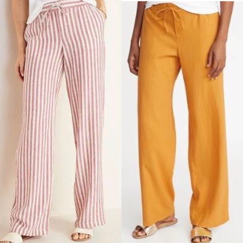 HOLD@rhea_laughlin Boho Wide-Leg Linen Blend Pants - Picture 3 of 6